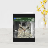 Ring Cat With Motion Meme Karte (Gelbe Blume)