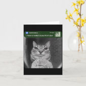 Ring Cat With Motion Meme  Karte (Gelbe Blume)