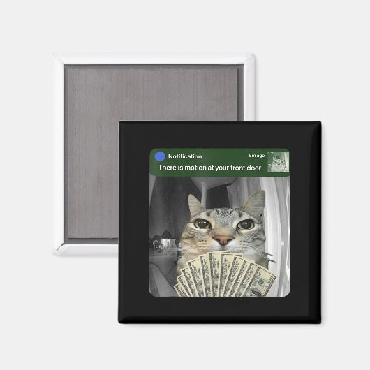 Ring Cat With Motion Meme  Magnet (Vorderseite/Rückseite)