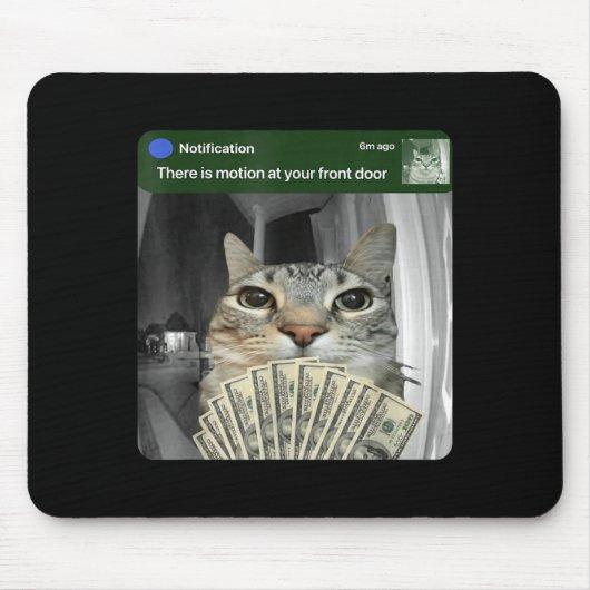 Ring Cat With Motion Meme  Mousepad (Vorne)