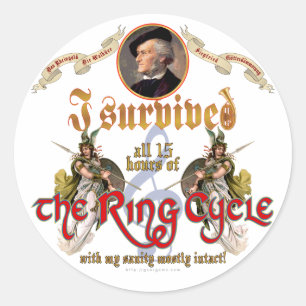 Ring Cycle Survivor Runder Aufkleber