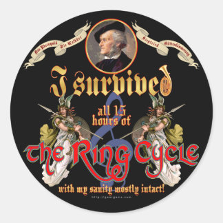 Ring Cycle Survivor Runder Aufkleber