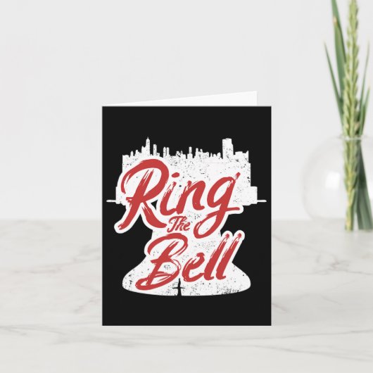 Ring der Glocke Philadelphia City Retro Lover Chri Karte (Vorderseite)
