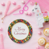 Ring der netten Weihnachtslichter Pappteller (Party)