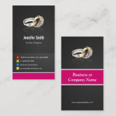 Ring Design Jeweler Juwelier Schmuck Schmuck Schmu Visitenkarte (Vorne/Hinten)