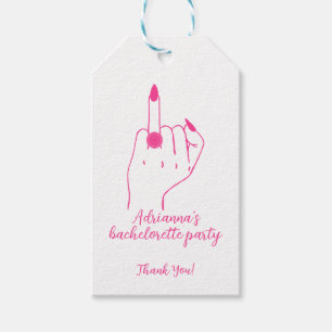 Ring Finger Trendy Pink Bachelorette Vielen Dank Geschenkanhänger