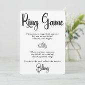 Ring Game Brautparty Games Einladung (Stehend Vorderseite)
