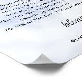 Ring Game Cloud 9 Brautparty Game Elegante Sky Poster (Ecke)