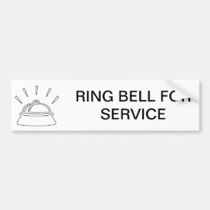 RING-GLOCKE FÜR SERVICE AUTOAUFKLEBER