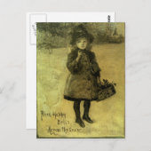 Ring Happy Bells Accross the Snow Viktorianisch Postkarte (Vorne/Hinten)