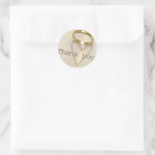 Ring | Herzlichen Dank Runder Aufkleber (Tasche)