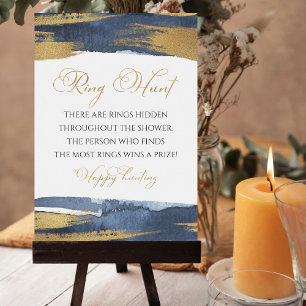 Ring Hour Abstrakt Blue Brautparty Game Card Einladung