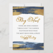 Ring Hour Abstrakt Blue Brautparty Game Card Einladung (Vorderseite)