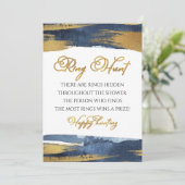 Ring Hour Abstrakt Blue Brautparty Game Card Einladung (Stehend Vorderseite)