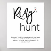 Ring Hour Brautparty Game Sign Poster (Vorne)