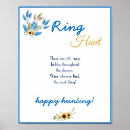 Ring Hour Brautparty Game Sign Poster