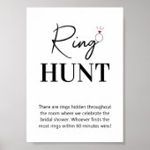 Ring Hour Bridal Game Sign Poster (Vorne)