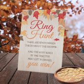 Ring Hour Fall Brautparty Party Game Sockelschild