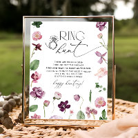 Ring Hour Floral Brautparty Game Sign