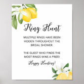 Ring Hour Lemon Citrus Brautparty Sign Poster (Vorne)