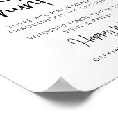 Ring Hour Minimalistisch Modernes Skriptzeichen Poster (Ecke)