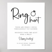 Ring Hour Minimalistisch Modernes Skriptzeichen Poster (Vorne)