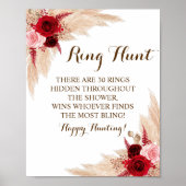 Ring Hour Pampas Grass Brautparty Spielzeichen Poster (Vorne)