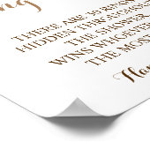 Ring Hour Pink Floral Brautparty Spielzeichen Poster (Ecke)