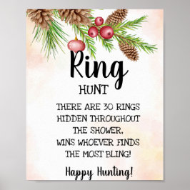 Ring Hour Weihnachts-Brautparty-Spielzeichen Poster