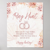 Ring Hunt Boho Bohemisch Bridal Polterabend Game Poster (Vorne)