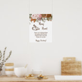 Ring Hunt Brautparty Boho Herbstunterschrift Poster (Küche)