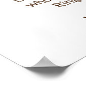 Ring Hunt Brautparty Boho Herbstunterschrift Poster (Ecke)