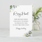 Ring Hunt Brautparty Game Einladung (Stehend Vorderseite)