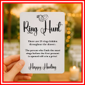 Ring Hunt Brautparty Game Elegantes Sign Game Einladung