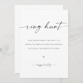 Ring Hunt Brautparty Game Programm (Vorne/Hinten)