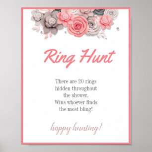 Ring Hunt Brautparty-Spielschild Poster