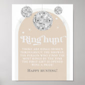 Ring Hunt Game Disco Ball Brautparty Poster (Vorne)