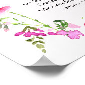 Ring Hunt Game Pink Wildblume Brautparty Poster (Ecke)