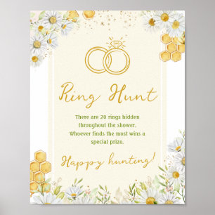 Ring Hunt Honeybee Bride Bee Bridal Polterabend Poster