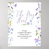 Ring Hunt Lila Wildblume Brautparty Poster (Vorne)