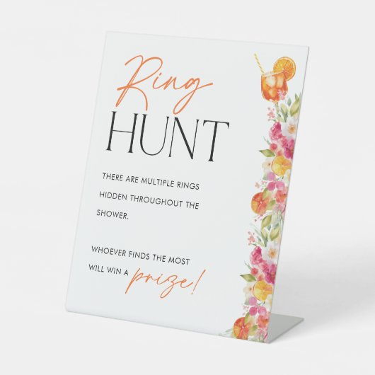 Ring Hunt Schild Junggesellinnenabschied Spiel Fir (Vorderseite)