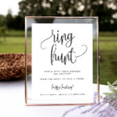 Ring Hunt Showspiel, Minimalistische Kalligrafie Poster