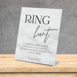 Ring Hunt Sie ist auf Cloud 9 Brautparty Sockelschild