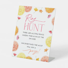 Ring Hunt Sign Bridal Shower Game Main Squeeze Sockelschild