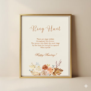 Ring-Hunt-Spiel für herbstliche Hochzeitsdusche Poster