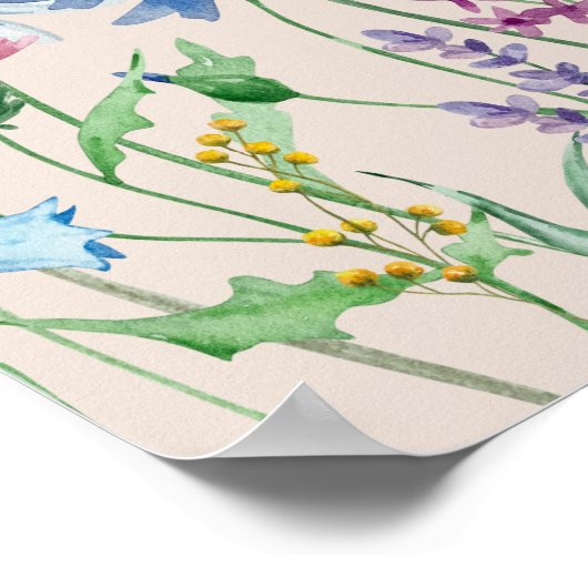 Ring Hunt Wildblume Charm Brautparty Game Poster (Ecke)