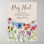 Ring Hunt Wildblume Charm Brautparty Game Poster (Vorne)