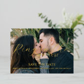 Ring im neuen Jahr Hochzeit speichern Sie das Datu Folieneinladung (Stehend vorne)