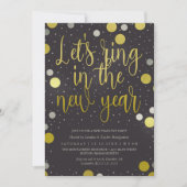 Ring im Party des neues Jahr-bezaubernden neuen Einladung (Vorderseite)