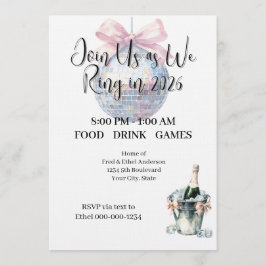 Ring in 2026 New Year's Eve Watercolor Party Einladung